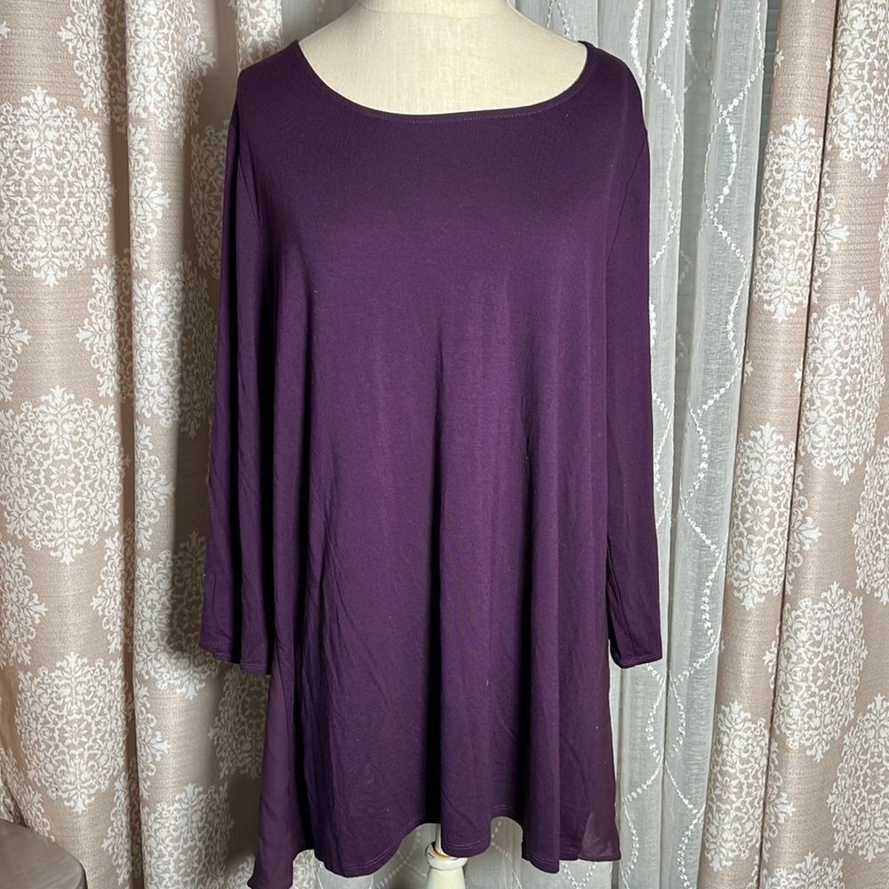 Alfani long sleeve top with sheer back detail